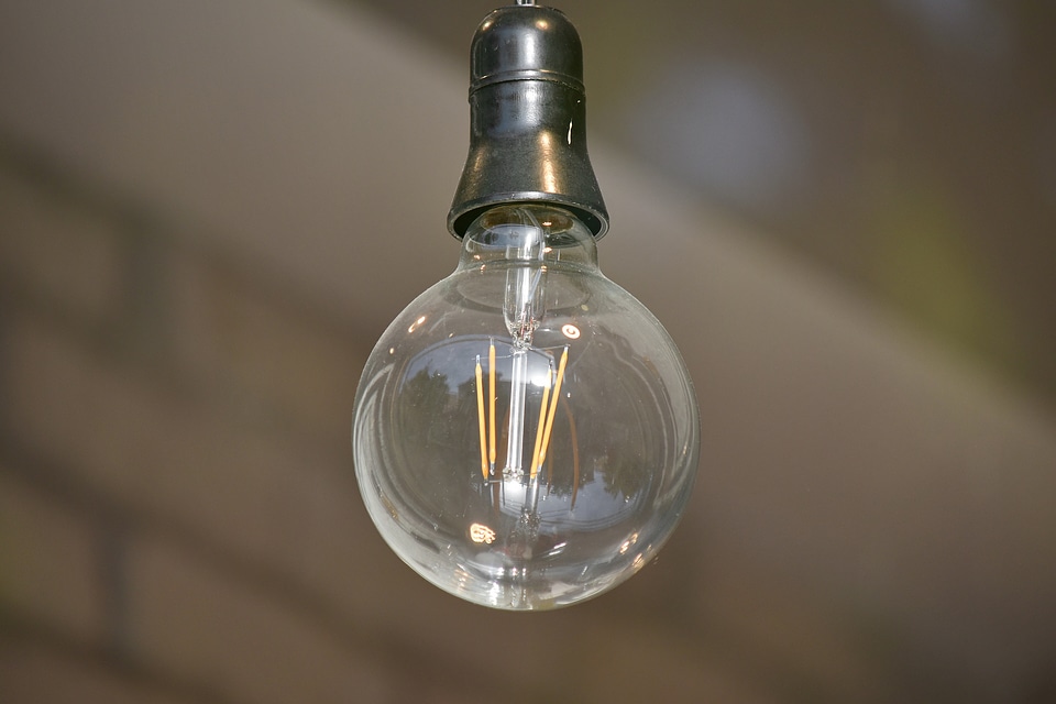 Decoration light bulb old style photo