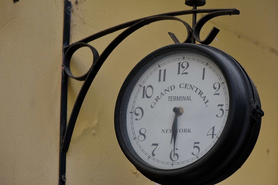 Analog Clock cast iron decoration photo