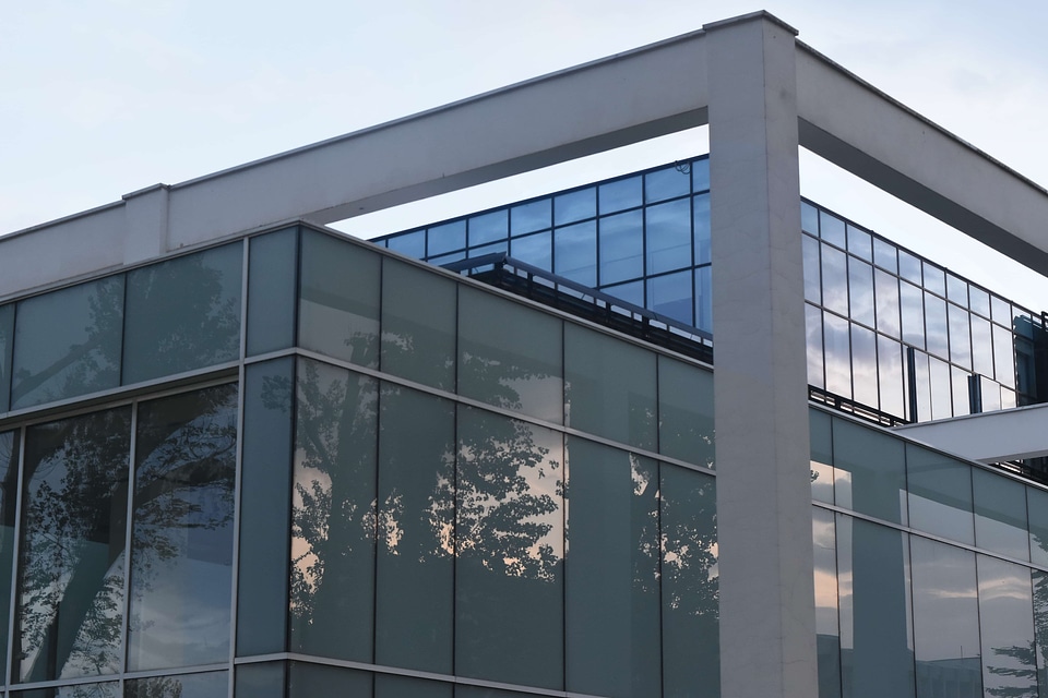 Office building window