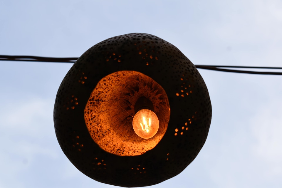 Blue Sky electricity lamp