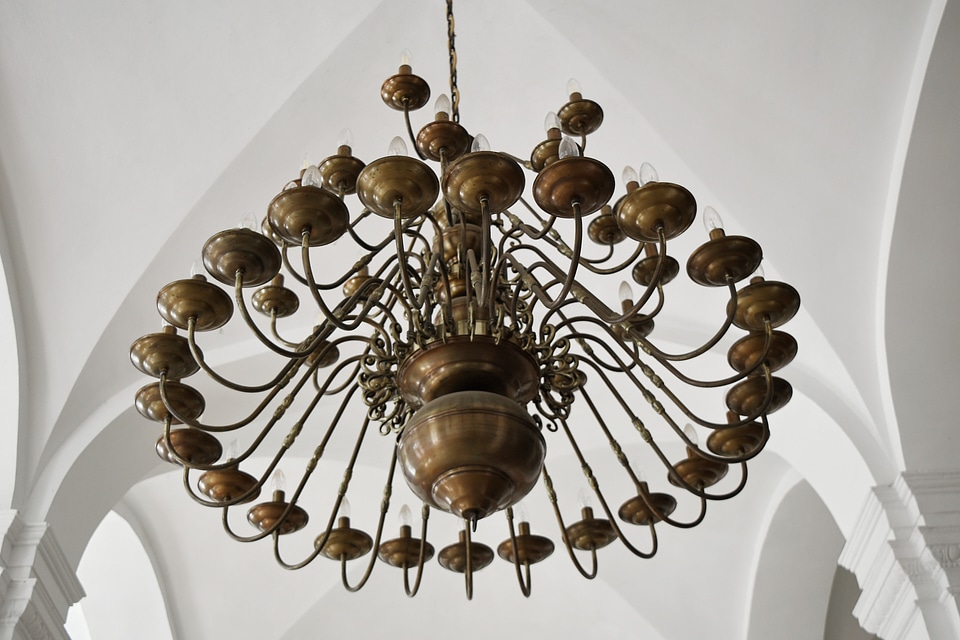 Arch brass ceiling