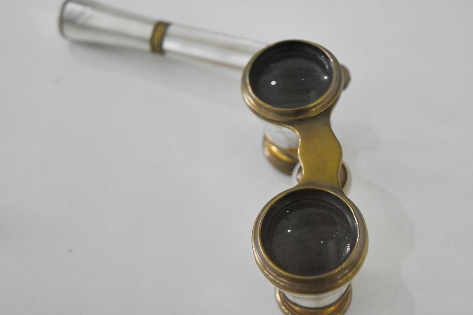 Antiquity binoculars still life
