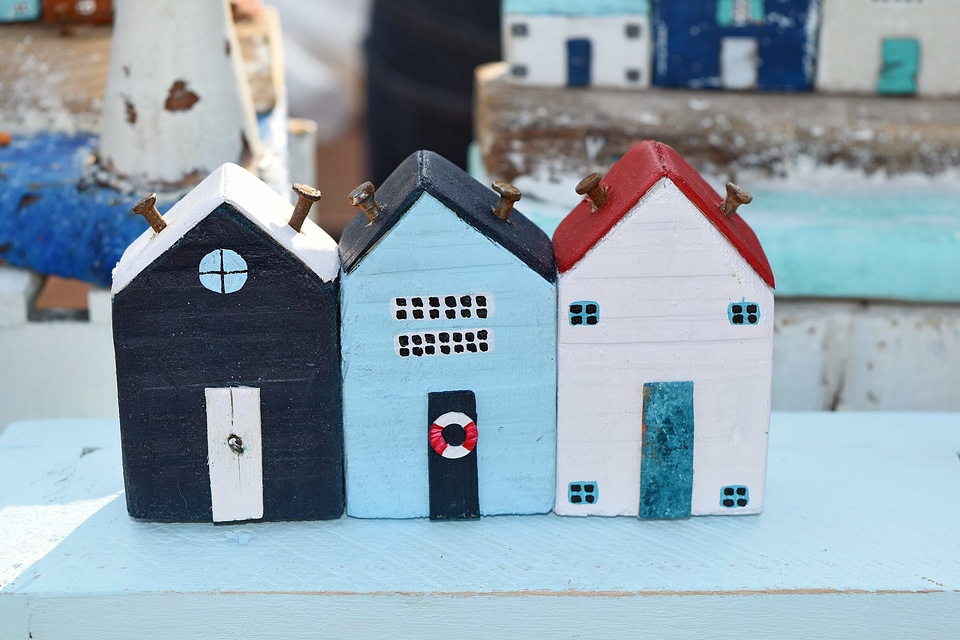 Decoration houses miniature