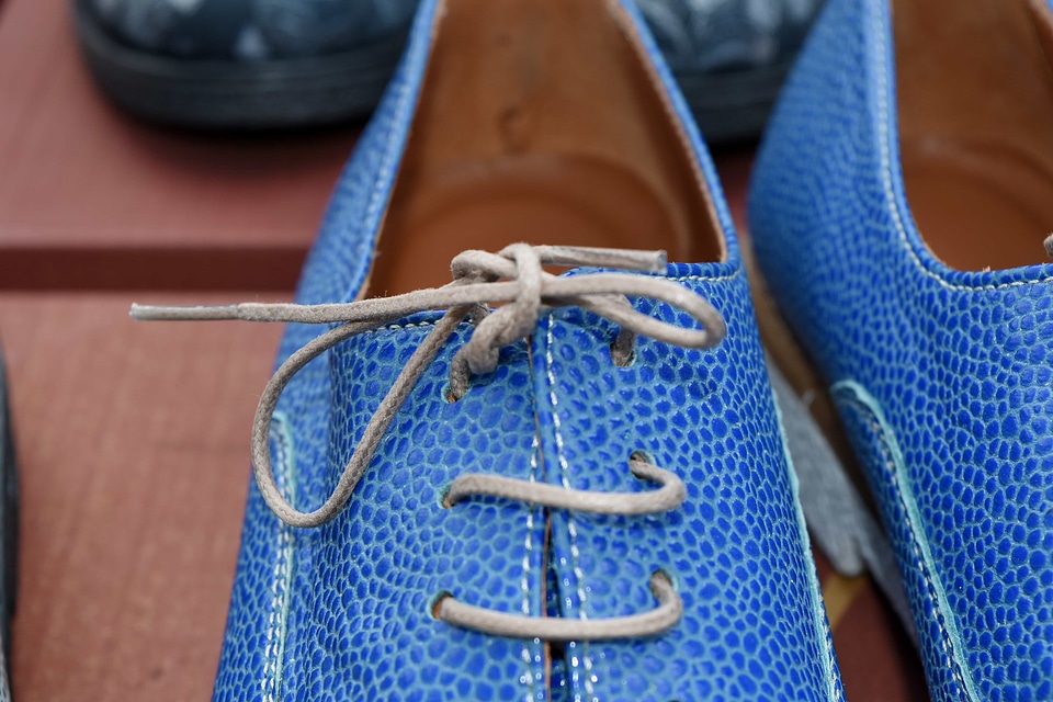 Shoelace blue footwear
