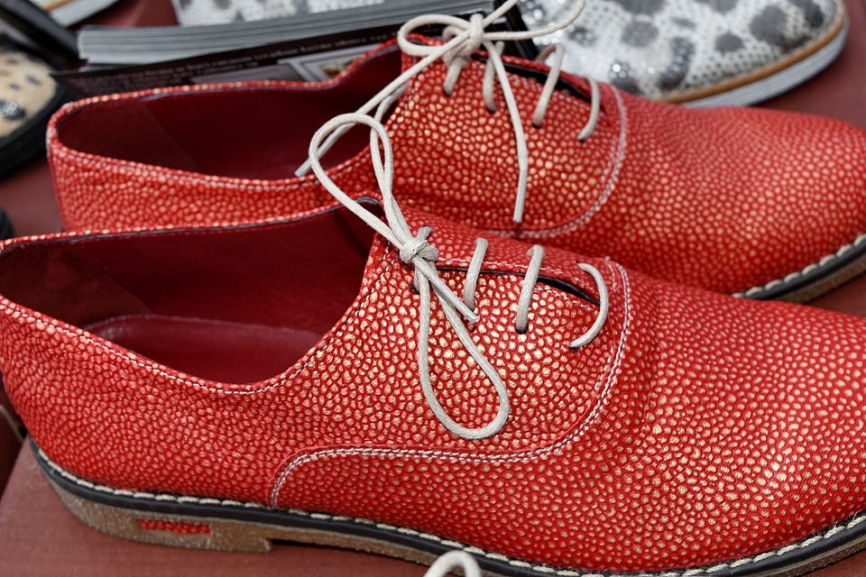 Handmade leather red