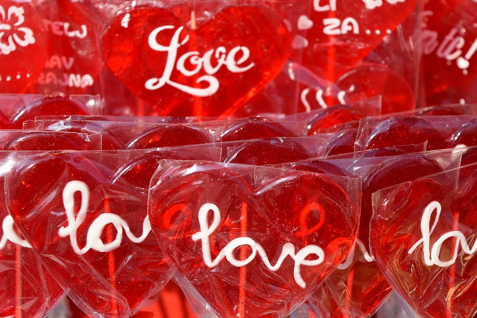 Candy gelatin heart