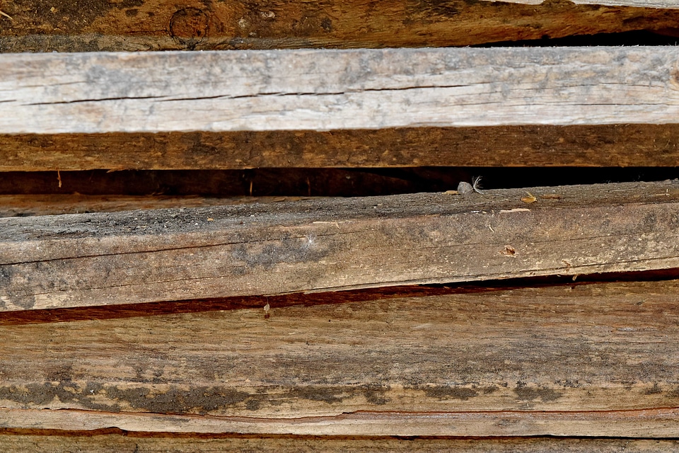 Carpentry old wall
