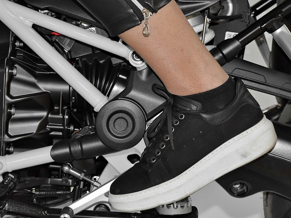Footwear leg motorcycle