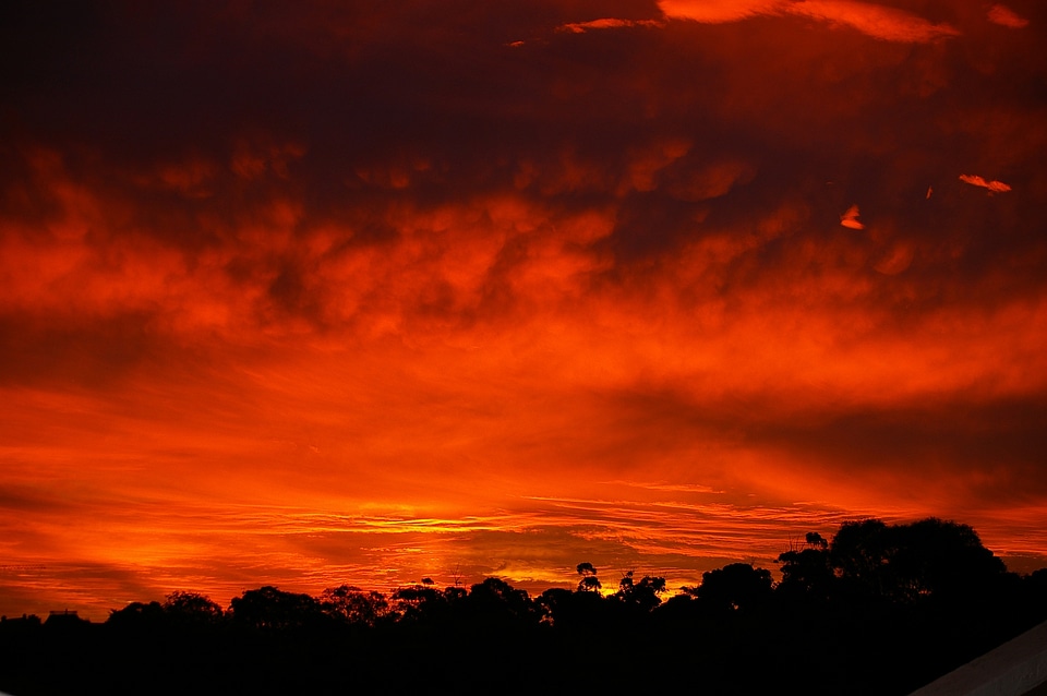 Clouds sunlight orange