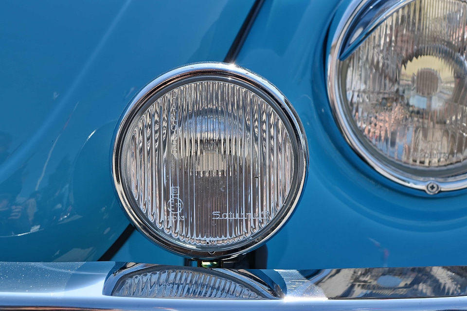 Chrome car headlight