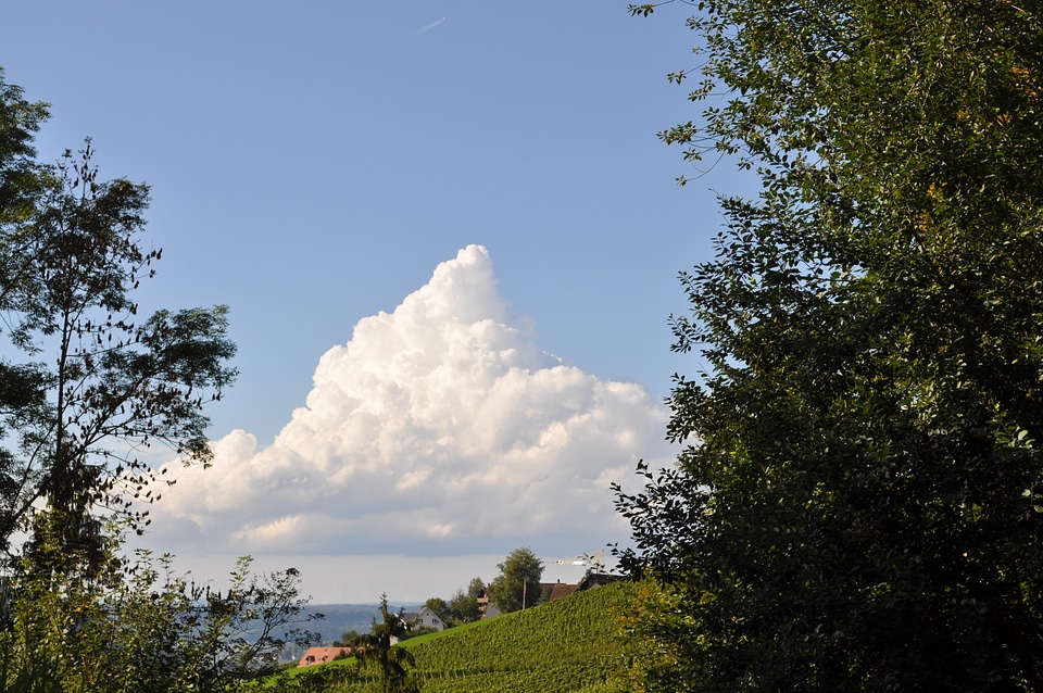 Summer clouds sky blue