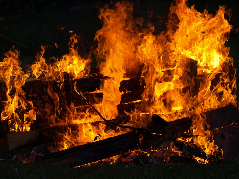 Burn heat spark fire