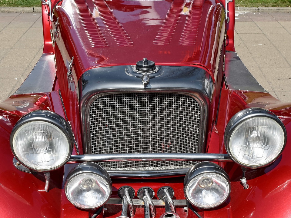 Metallic parking lot red