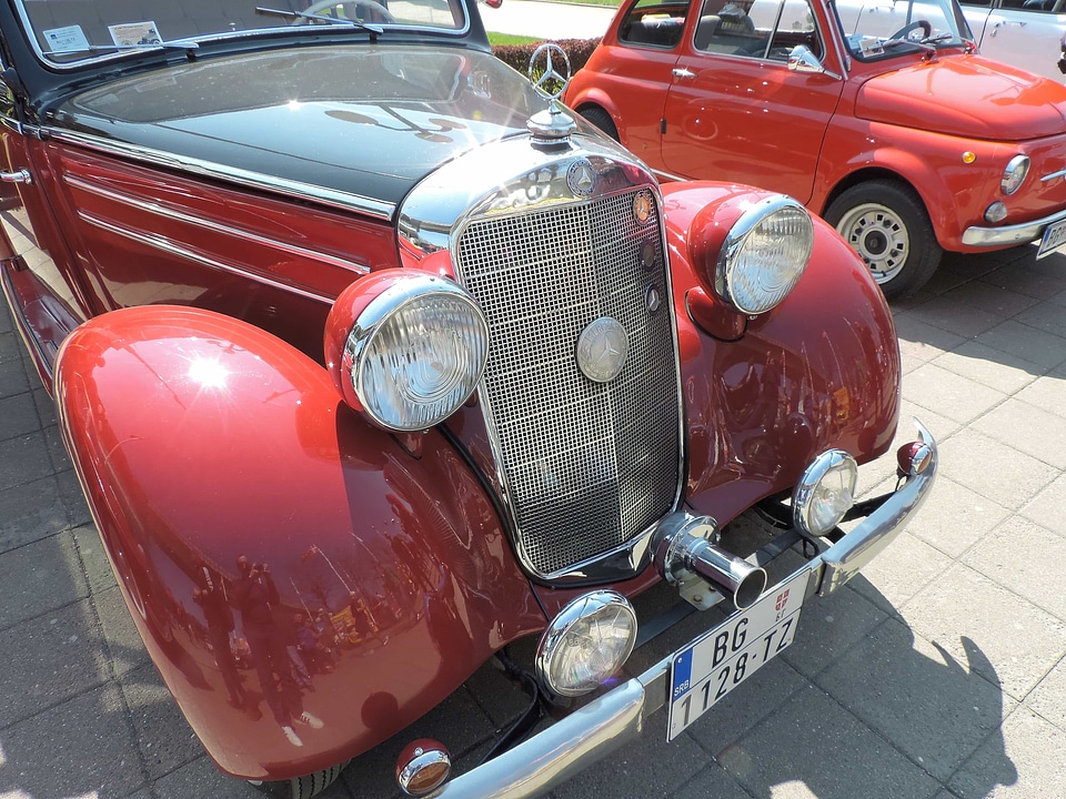 Nostalgia red automobile