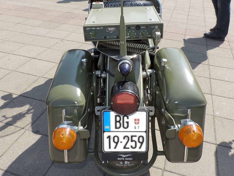 Military motorcycle parking lot