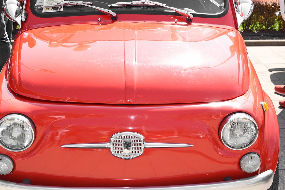 Red automobile chrome