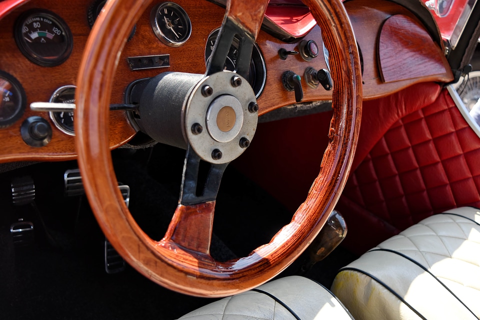 Car Seat steering wheel wooden