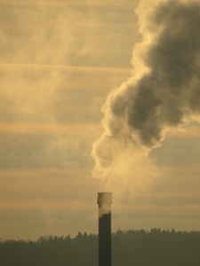 Pollution exhaust gases industrial plant photo