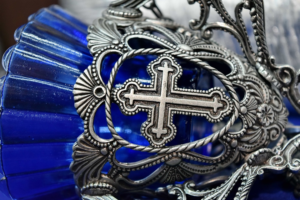 Christianity cross silver