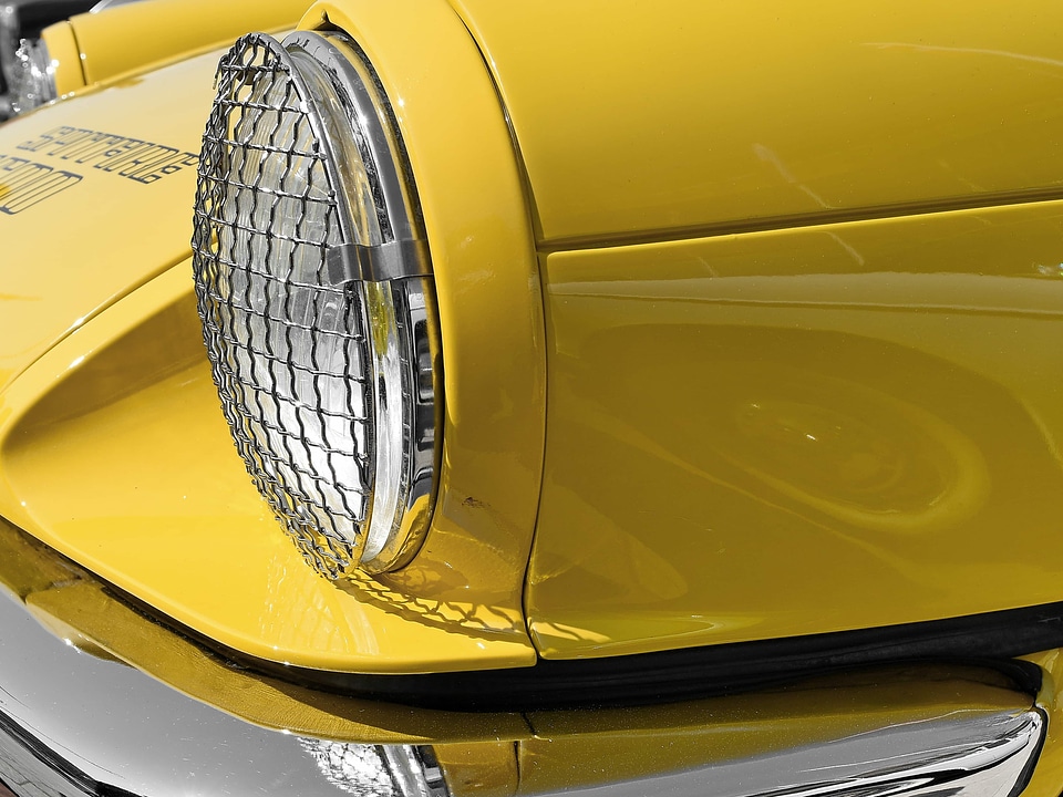Metallic headlight car