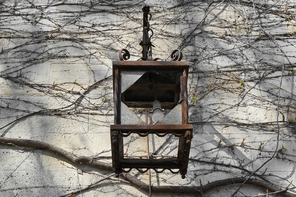 Cast Iron glass lamp