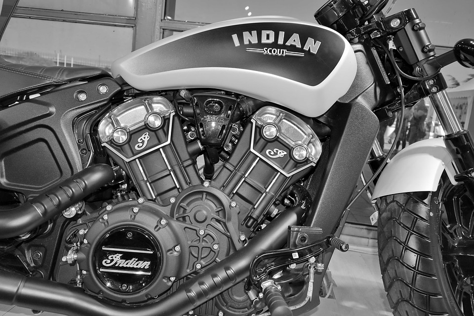 Monochrome motorcycle vehicle