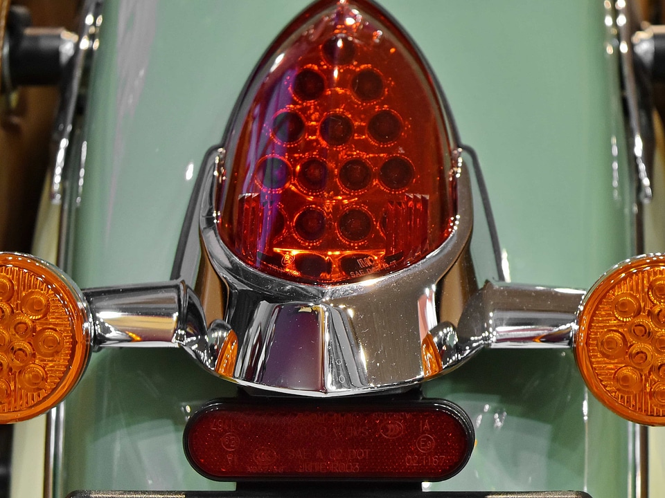 Chrome motorcycle vehicle