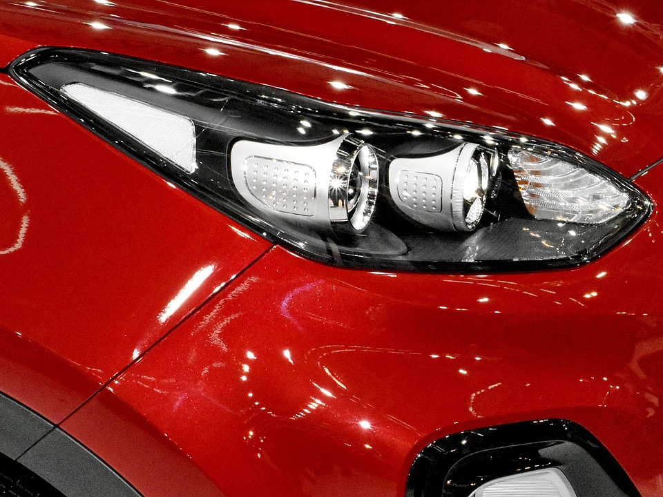Headlight luxury automobile