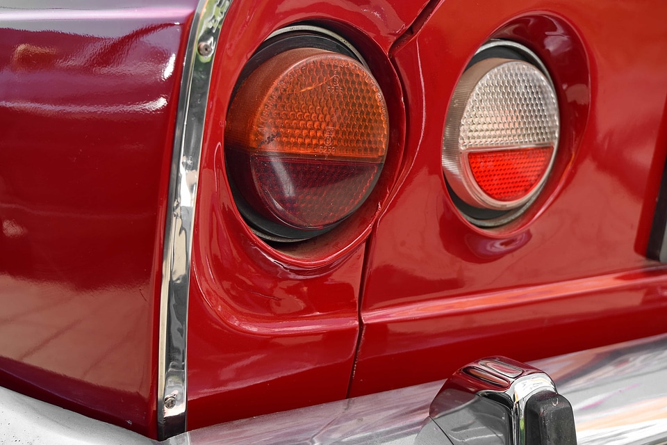 Red automobile car