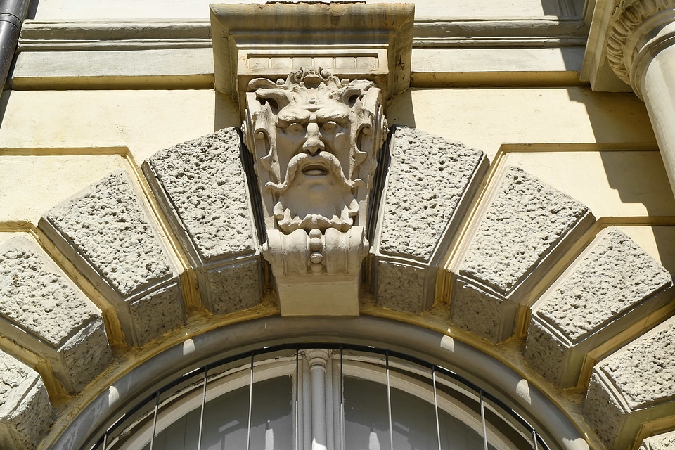 Arch facade window