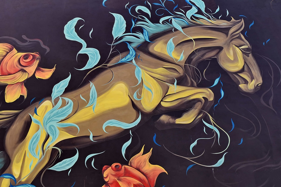 Art graffiti horse