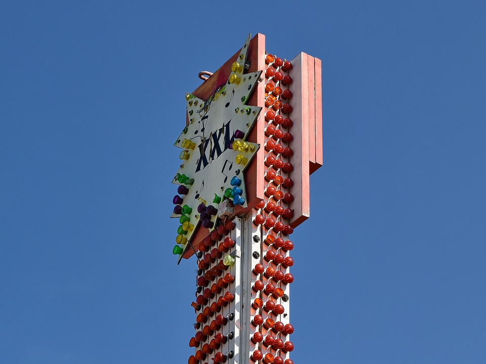 Upright outdoors blue sky