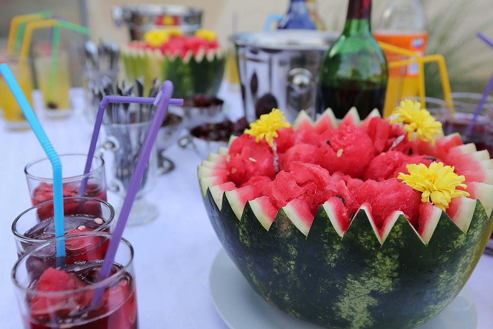 Cocktails watermelon decorative