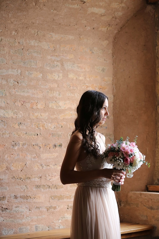 Sadness bride alone