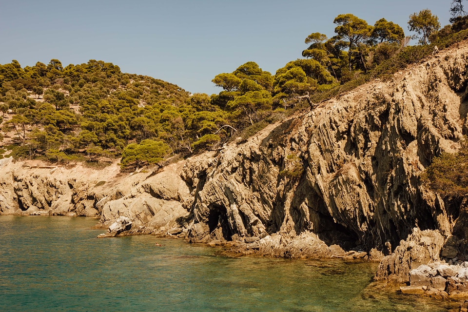 Bay costline cliff