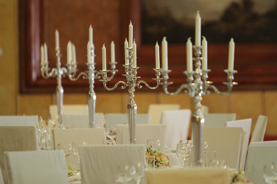Candles dining area elegance