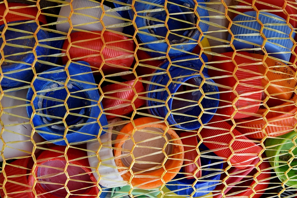 Colourful garbage plastic