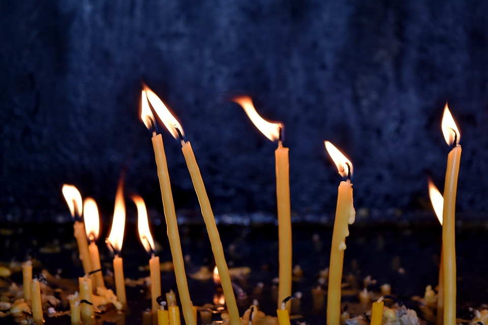 Candlelight flame celebration