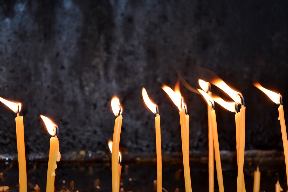 Candles smoke spirituality