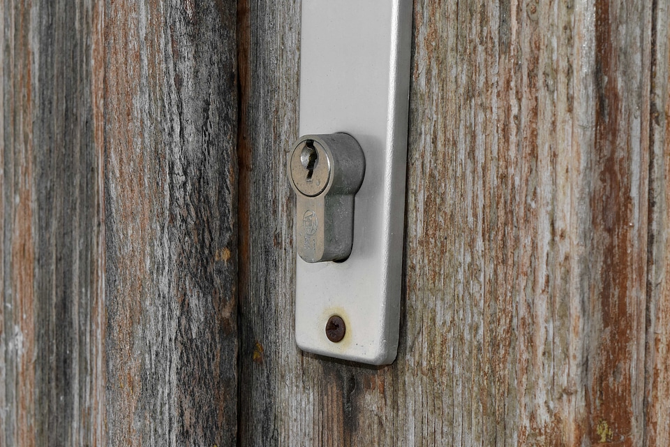 Front Door keyhole wooden