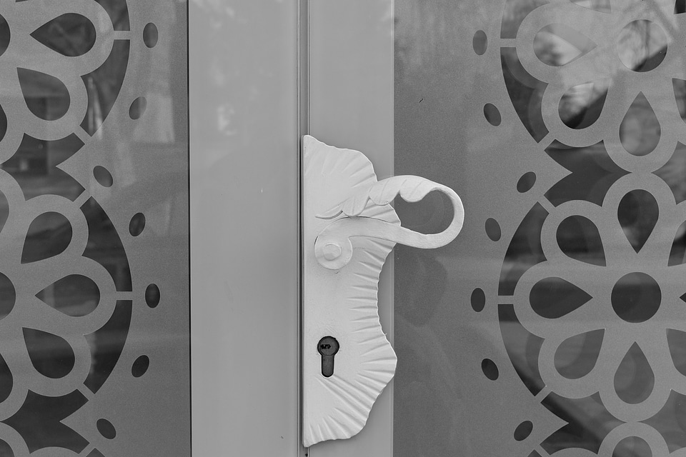 Front Door glass monochrome