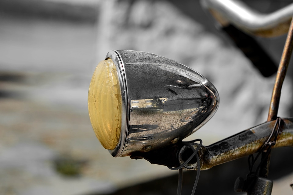 Bicycle chrome headlight