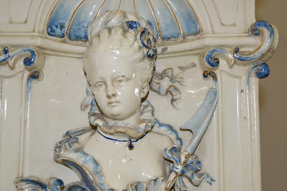 Baroque porcelain portrait