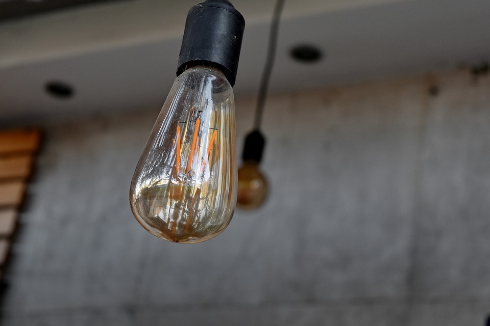 Light Bulb indoors electricity