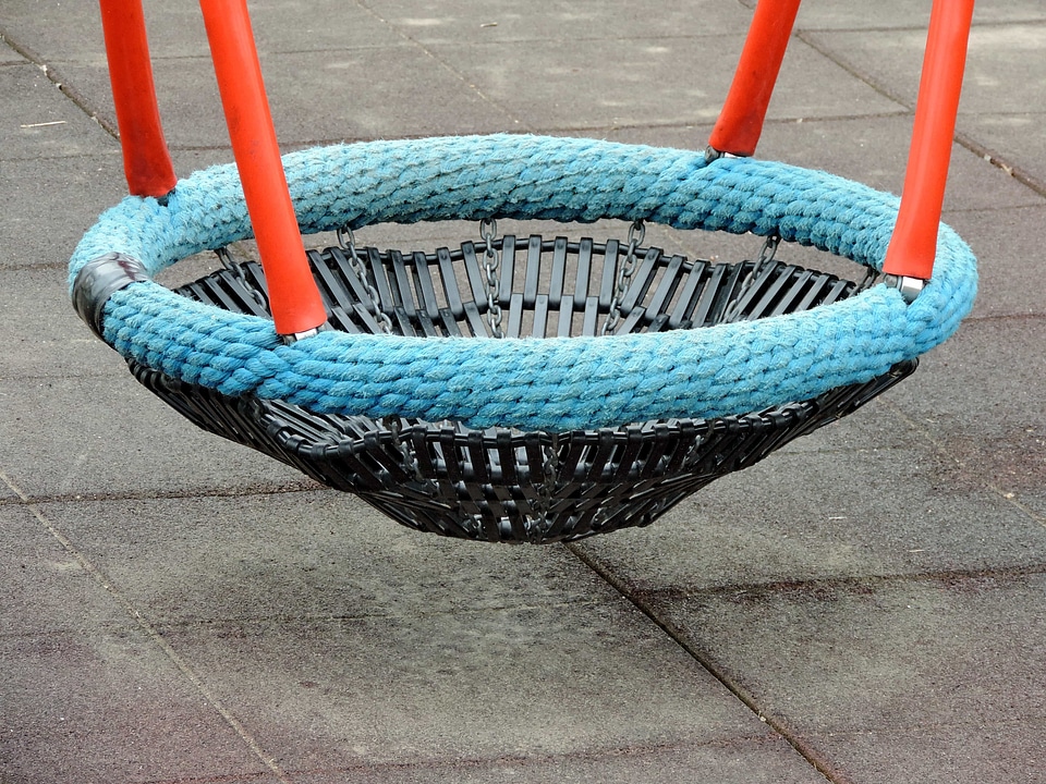 Playground swing basket