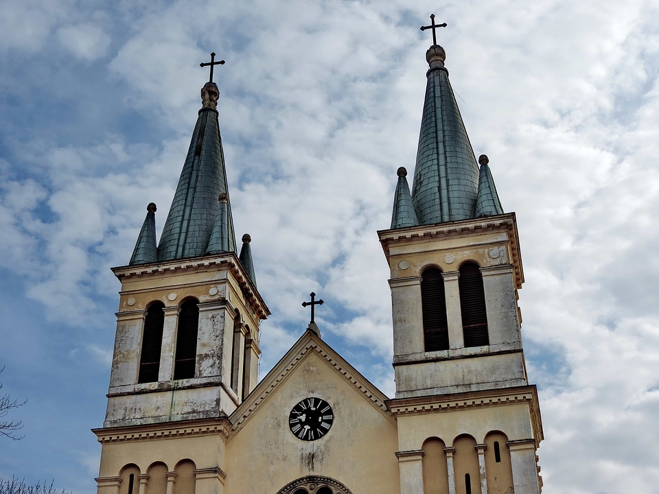 Church Tower clouds religion