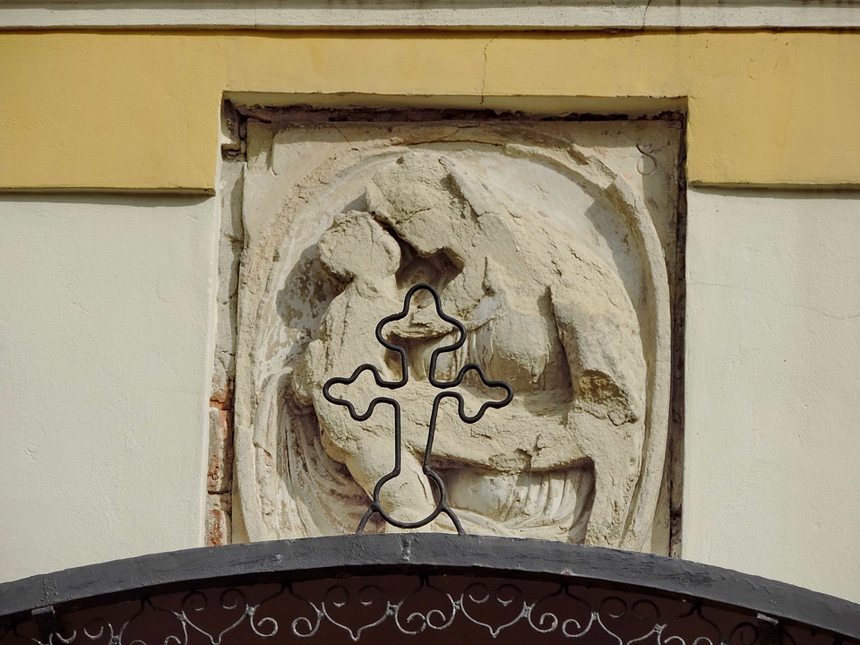 Christianity cross sculpture