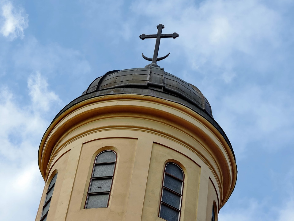 Christianity church tower cross