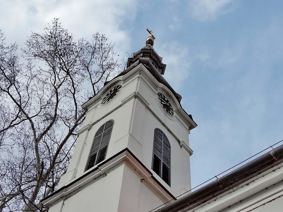 Blue Sky chapel church tower