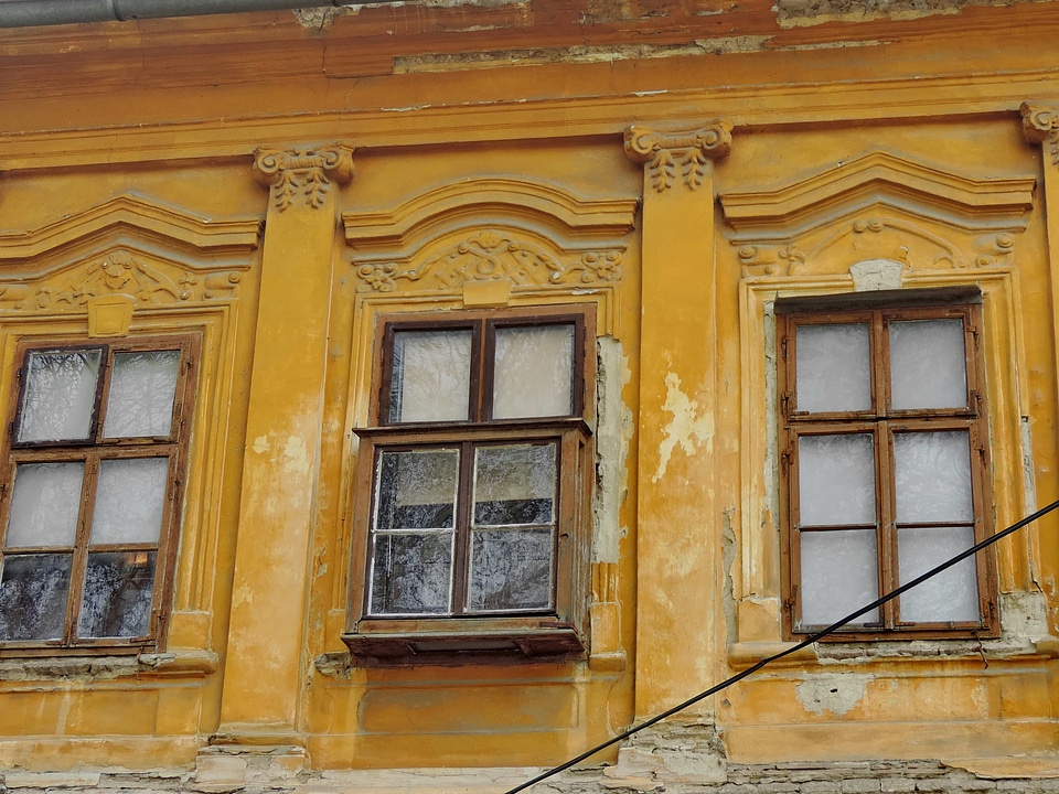 Abandoned baroque facade
